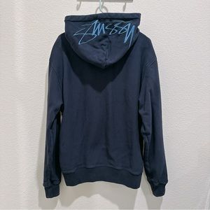 Stussy back hood embroidered hoodie